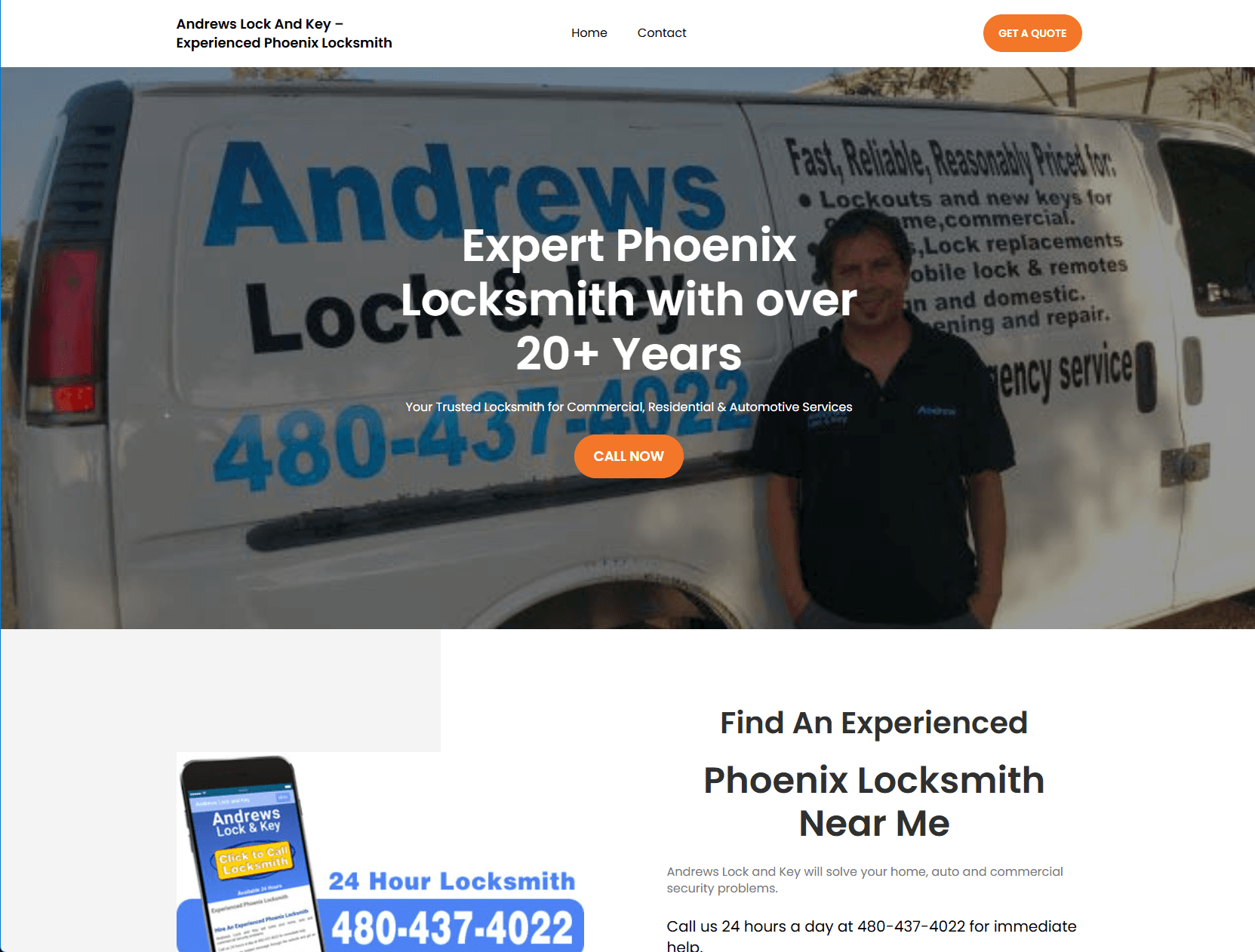 Andrews Lock & Key — Managed Web Services
